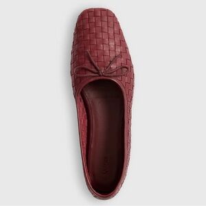 Quince Burgundy Woven Flats